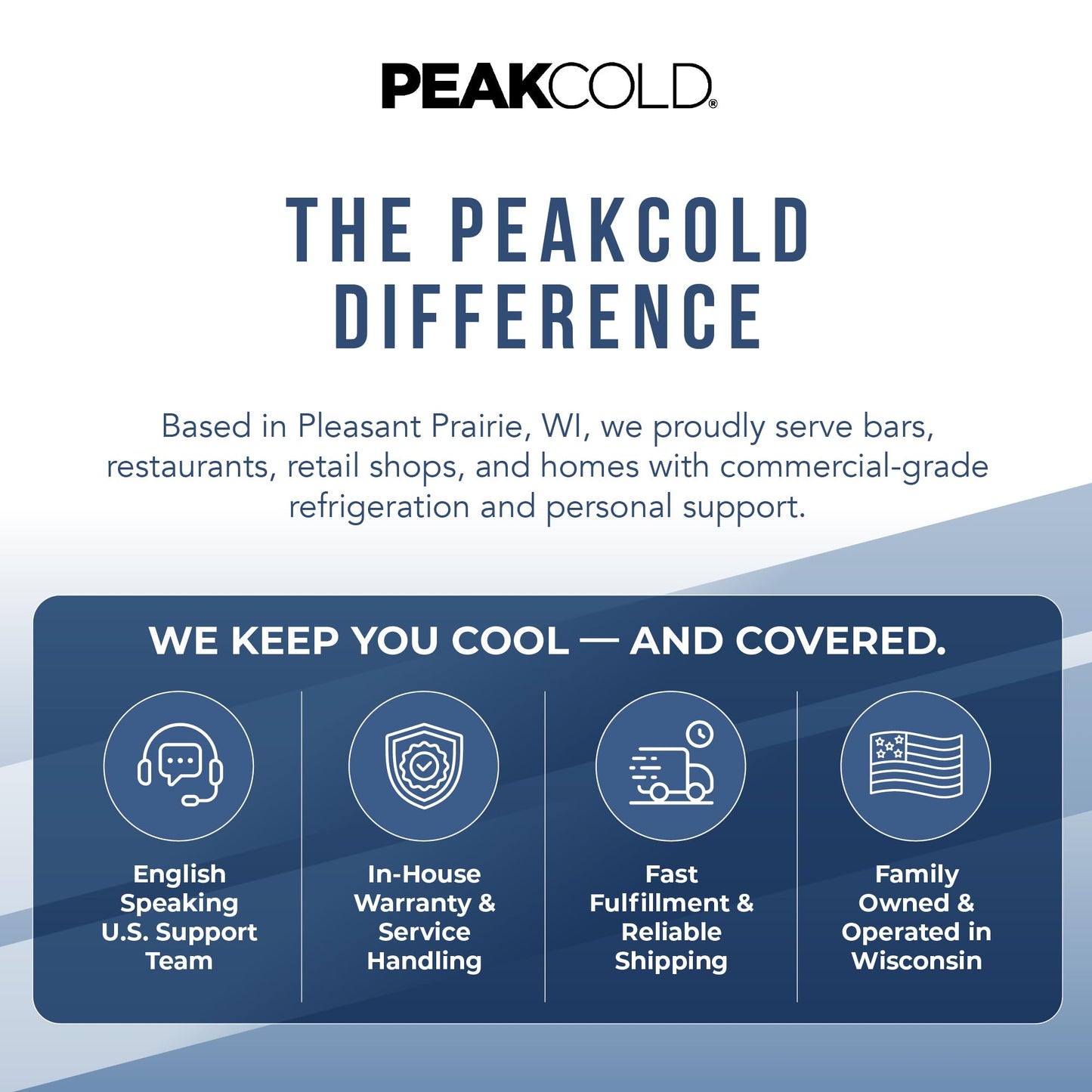 PEAKCOLD Double Door Commercial Refrigerator, 47 Cu. Ft., 54" W Stainless Steel Reach-In Upright Refrigerator, Adjustable Shelves, Auto Defrost, Digital Thermostat, Freestanding Industrial Fridge