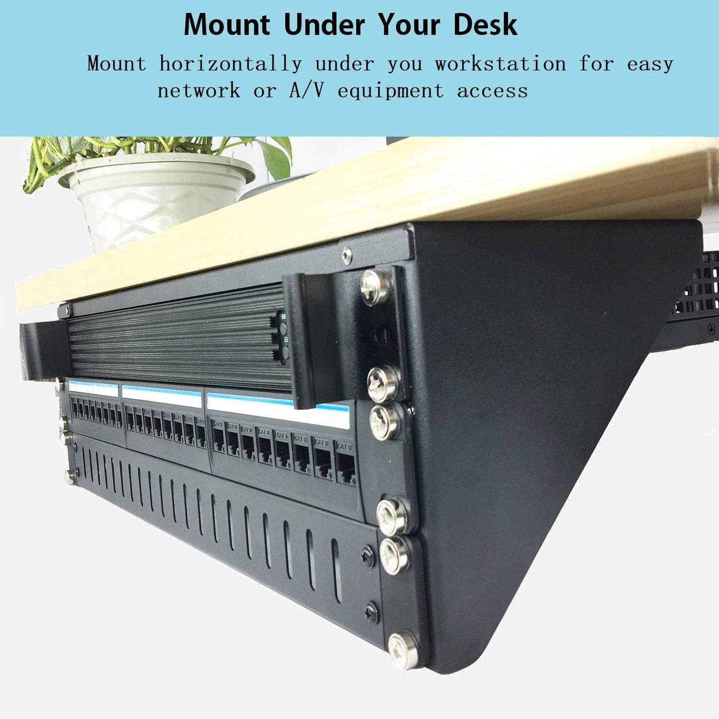JINGCHENGMEI 3U 19 Inch 125 lb (3U150) Heavy Duty Vertical Wall Mountable Rack and Wall Mountable Server Rack