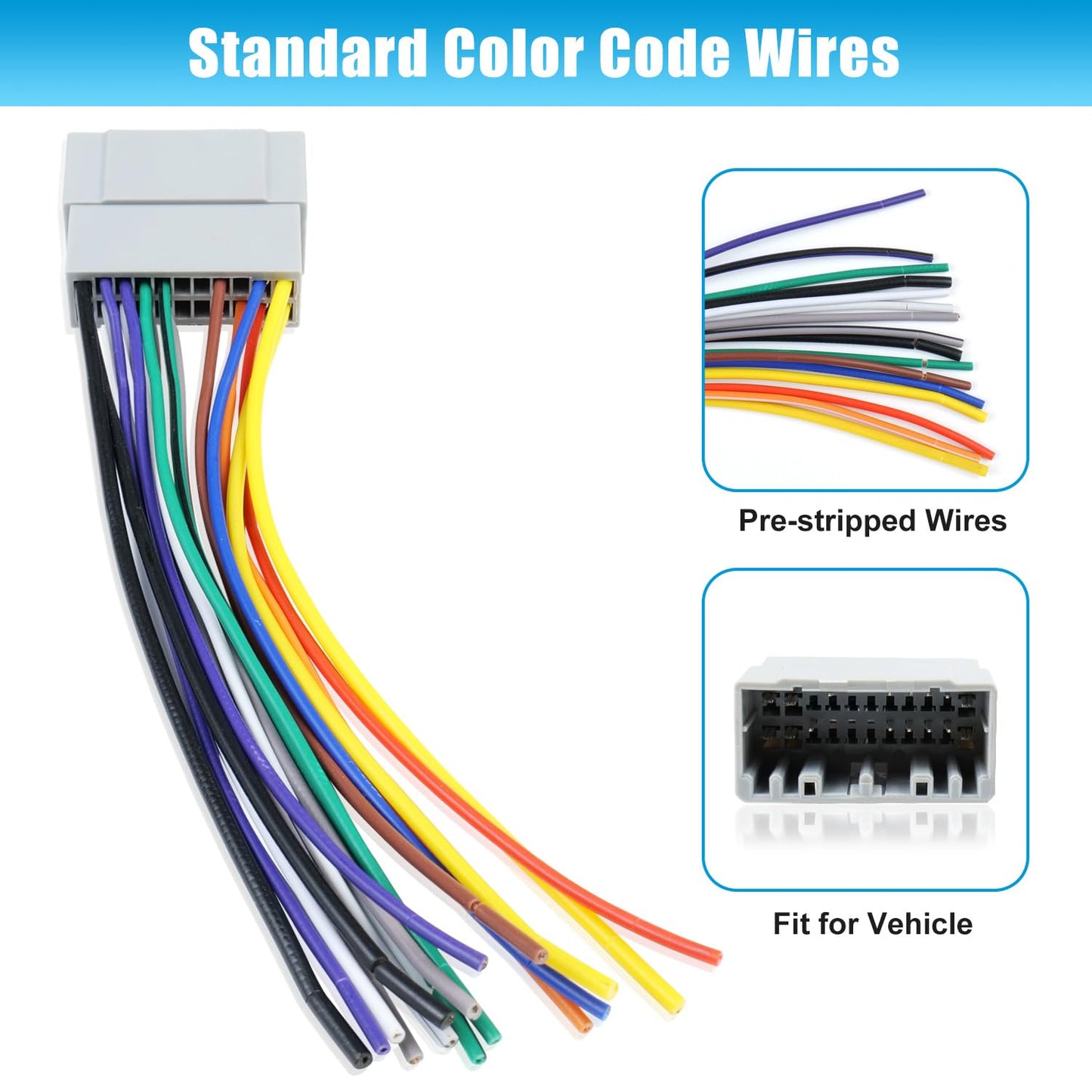 2002-2007 Ram,2003-2007 Jeep,2000-2007 Car Radio Wiring Harness Adapter Connector Replacement for Dodge Chrysler Radio