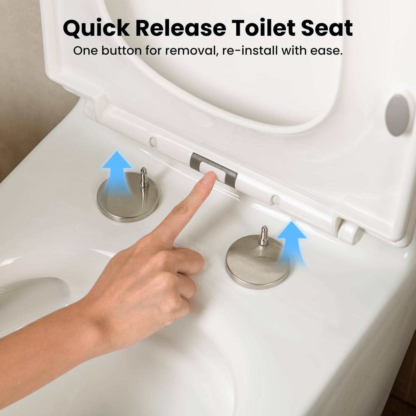 Casta Diva One Piece Toilet Elongated with 17.5" ADA Height Comfort Chair Seat Compact Modern Toilets for Bathroom, Dual Flush High Efficiency 1.0/1.28 GPF & MAP 1000g, 12'' Rough-in, White
