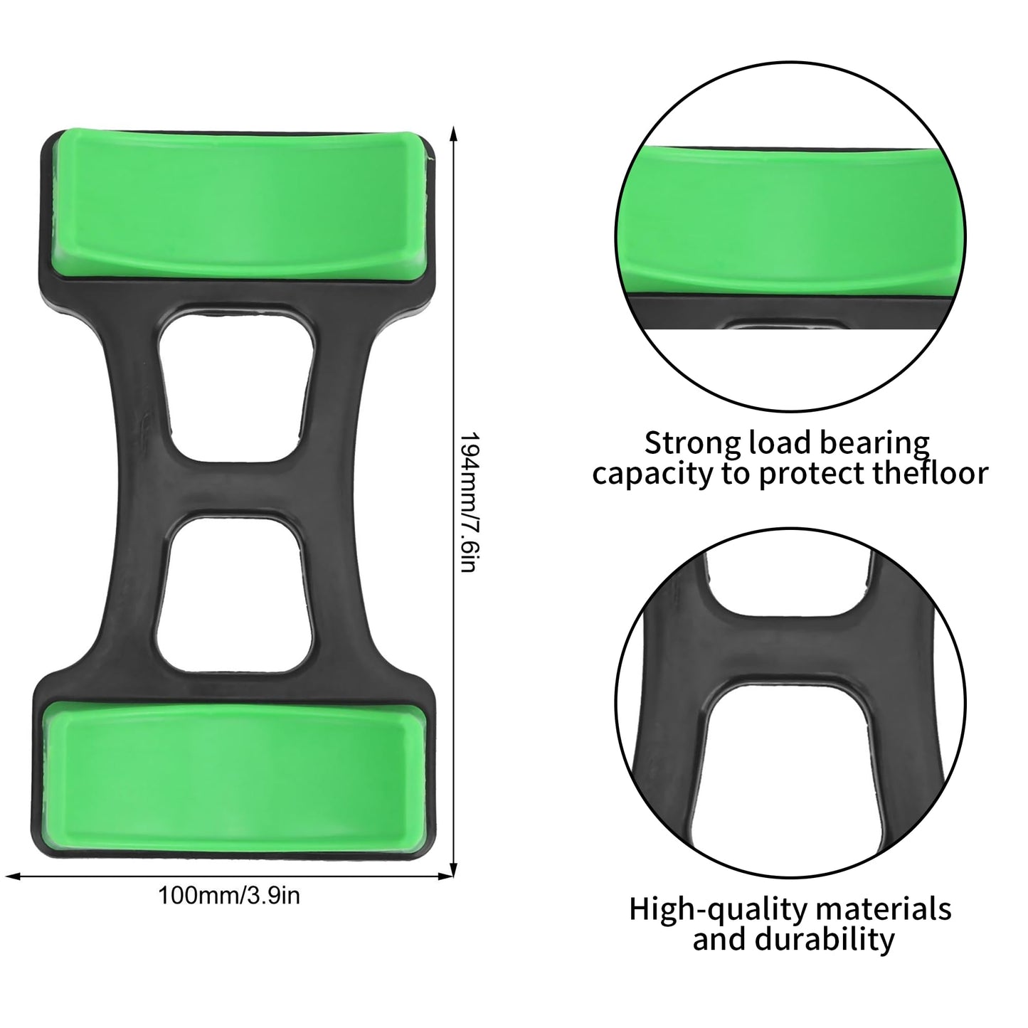 OUKENS Dumbbell Bracket Mat, 1 Pair 7.6x3.9 inches Holds up to 60kg ABS Dumbbell Storage Frame Stand Holder, Prevents Rolling & Scratches, Floor Protection Mat for Home Gym