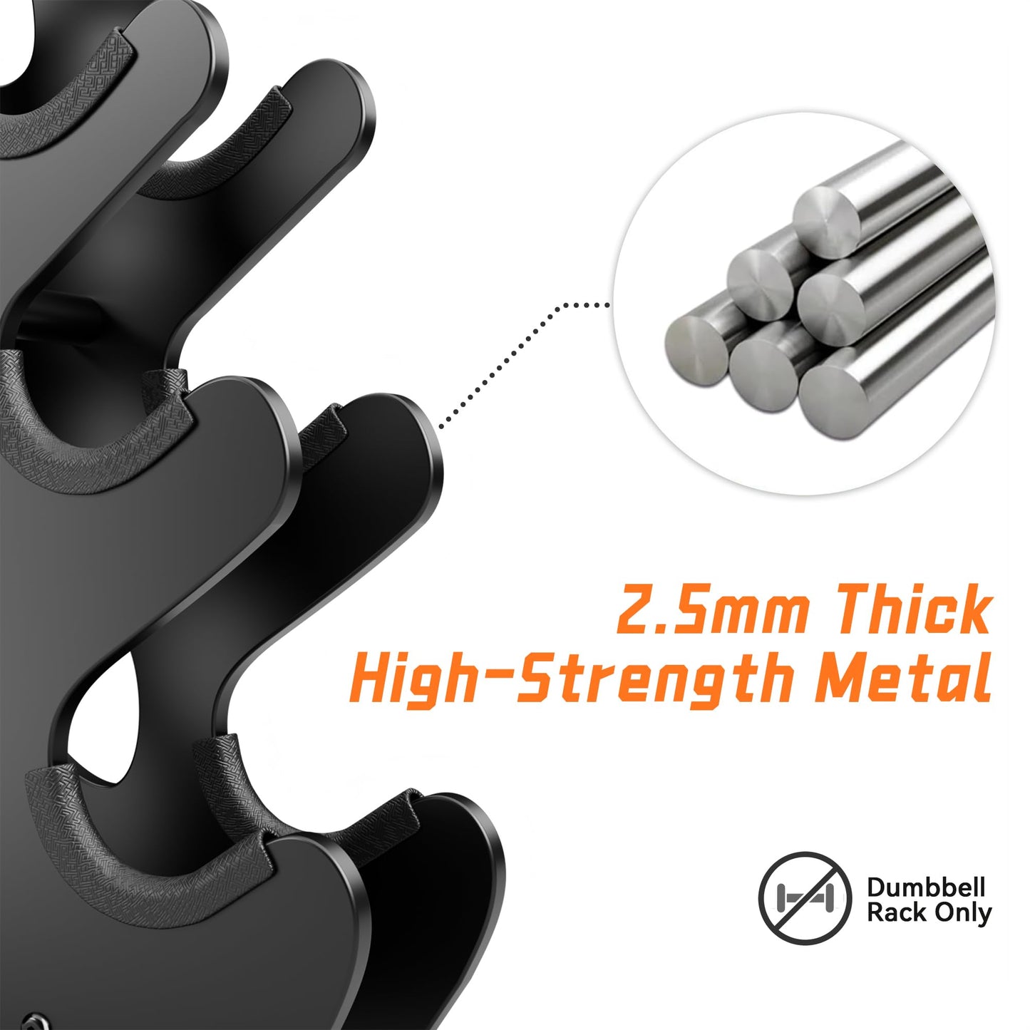 4 Tier Dumbbell Rack, Weight Rack For Home Gym, Dumbbell Stand for Free Weights