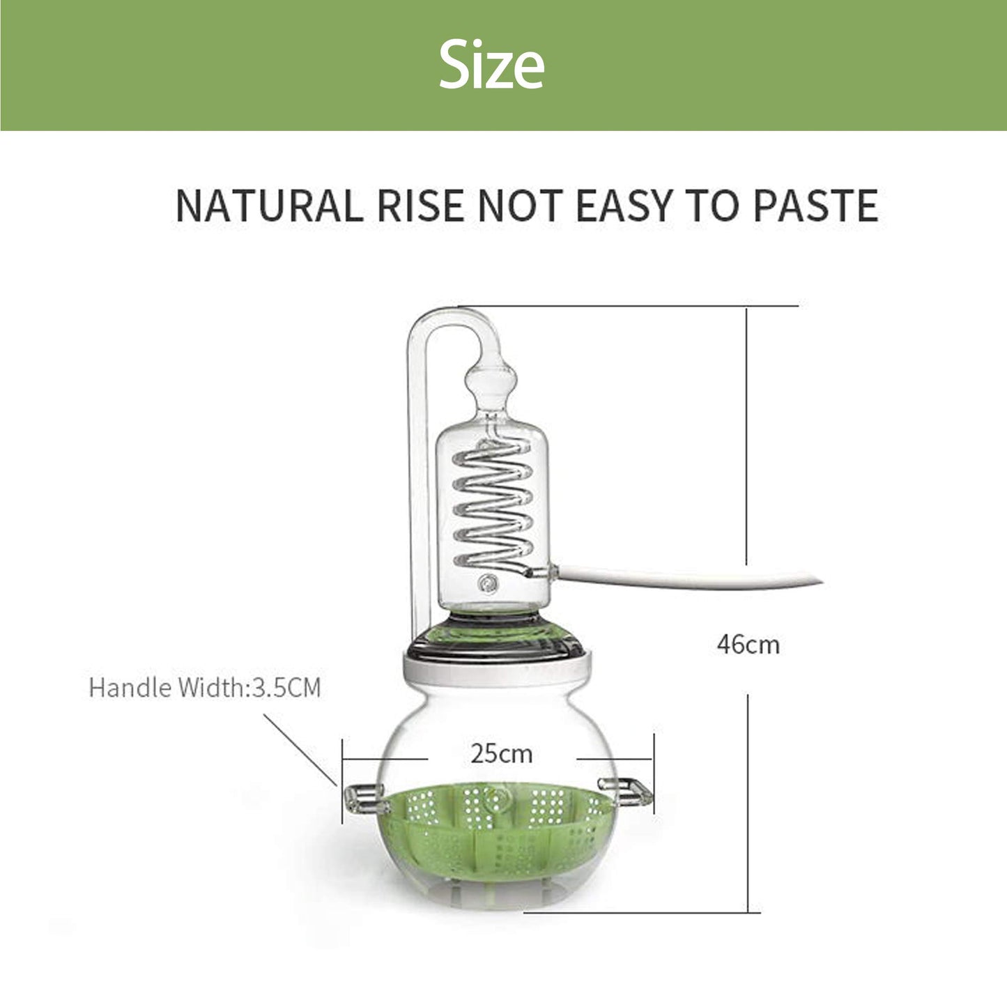 YUEWO 1Gal/4Liters Crystal Essential Oil Distillation Equipment Hydrosol Extractor Machine Water Distillers Home Brewing Kit for Home Countertop (Height:450cm/177inch+Essential Oil Separator)