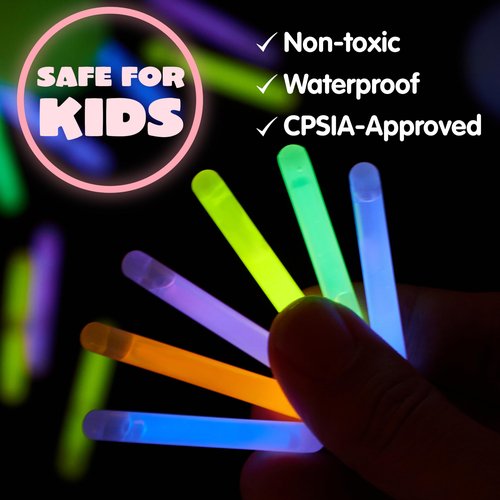 JOYIN 200 Pcs Easter Egg with 300 Pcs Easter Glow Sticks, Glow in the Dark for Kids Easter Basket Stuffers, Easter Egg Hunt Party Favors Classroom Decorations Supplies