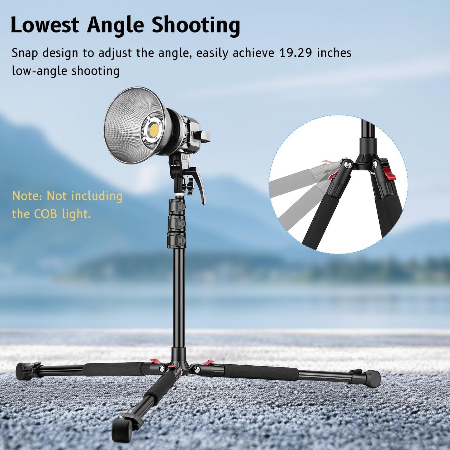 Victiv 6.56ft/200cm 360 4.4lb/2kg Light Stand for Photography, Adjustable Aluminum Tripod with Ball Head, Compact Light