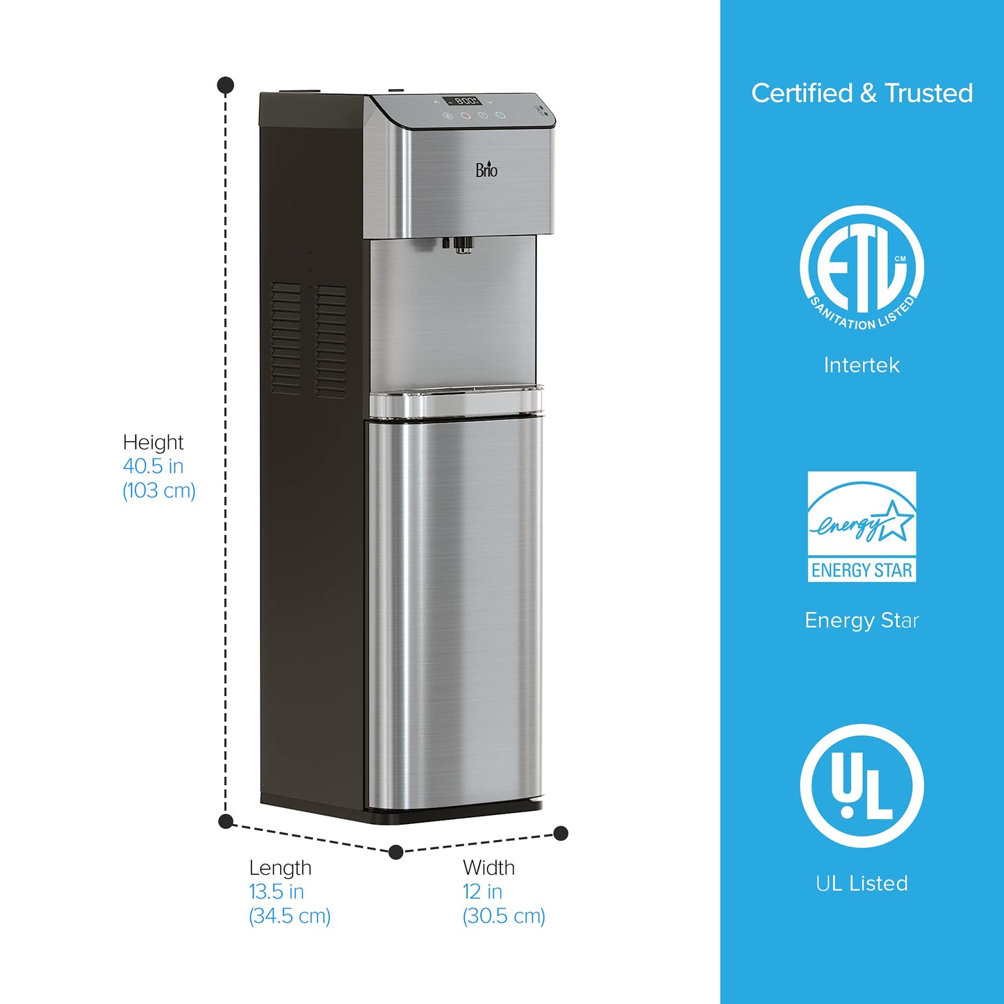Brio Moderna Touch-Less Bottle-Less Water Cooler