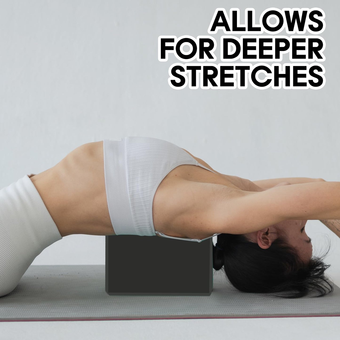 Kenhihi Yoga Block - Unsupported Latex Eva foam - Soft non slip surface with bevel for yoga, pilates, meditation - Yoga accessories for stability, balance and deep stretching(1pack black)