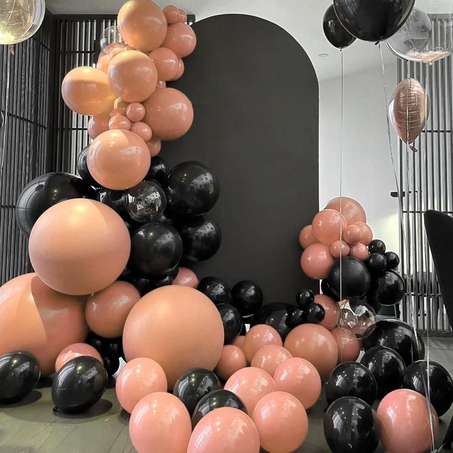 Voircoloria Peach Balloons - 66 Pack 12-Inch Pastel Orange Latex Balloons for Celebrations & Events