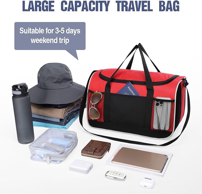 BuyAgain Duffle Bag, 17" Small Travel Carry On Sport Duffel Gym Bag.