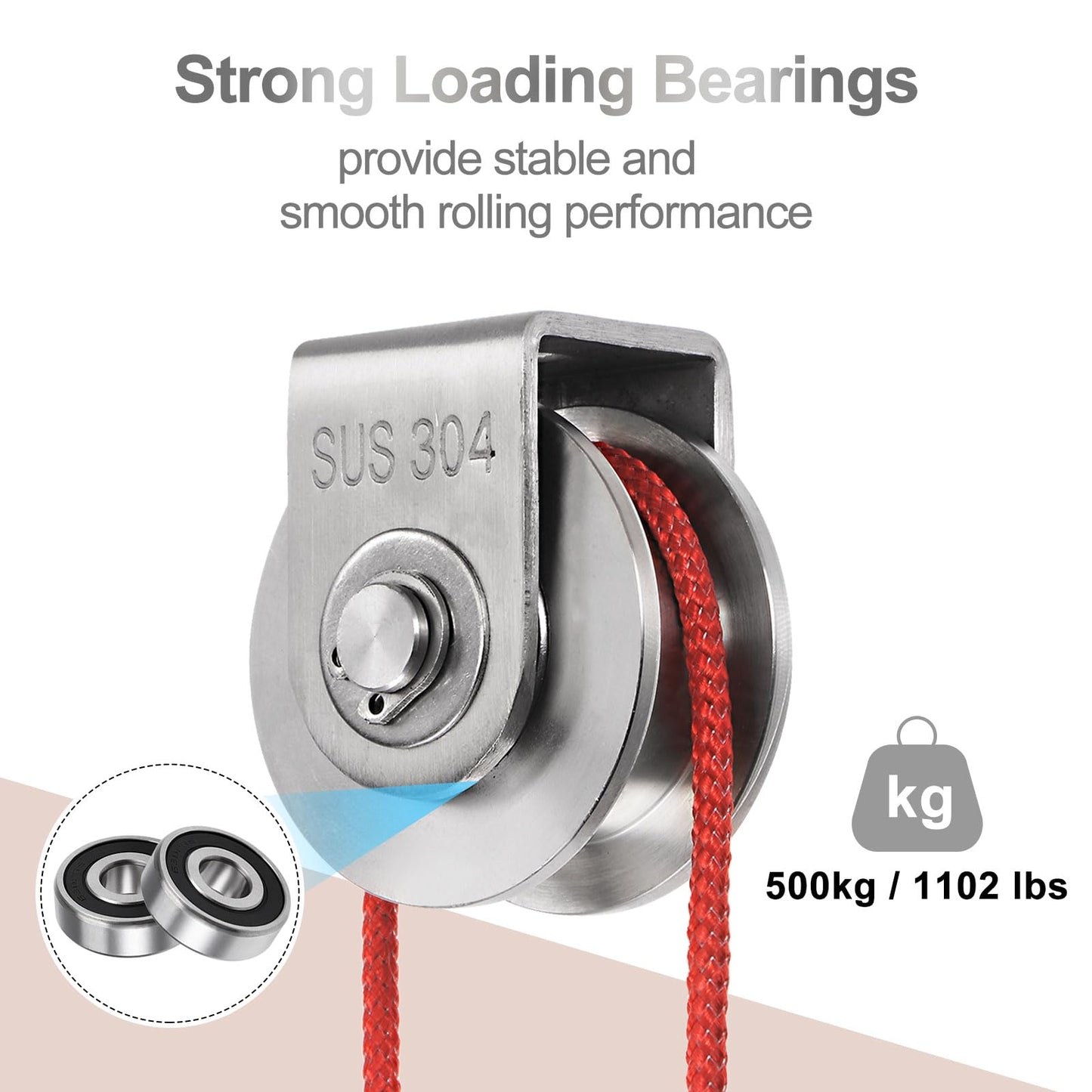 HARFINGTON 2pcs 2.7" H Groove Wheel Sliding Gate Caster, Rigid Caster Wheels with Bracket for Inverted 0.98" H-Track, 1102 lbs Capacity Per Wheel, for Garage Door, Lifting, Industrial Machine