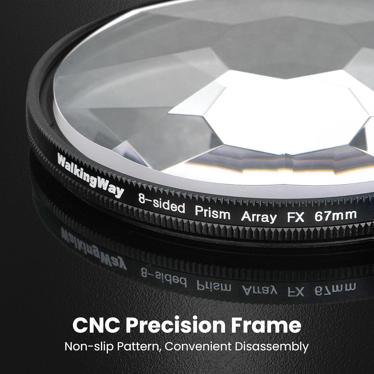 Walking Way Photography(49MM) Subtle Kaleidoscope Filter, Special Effects Prism Lens Filter, Crystal Glass Prism