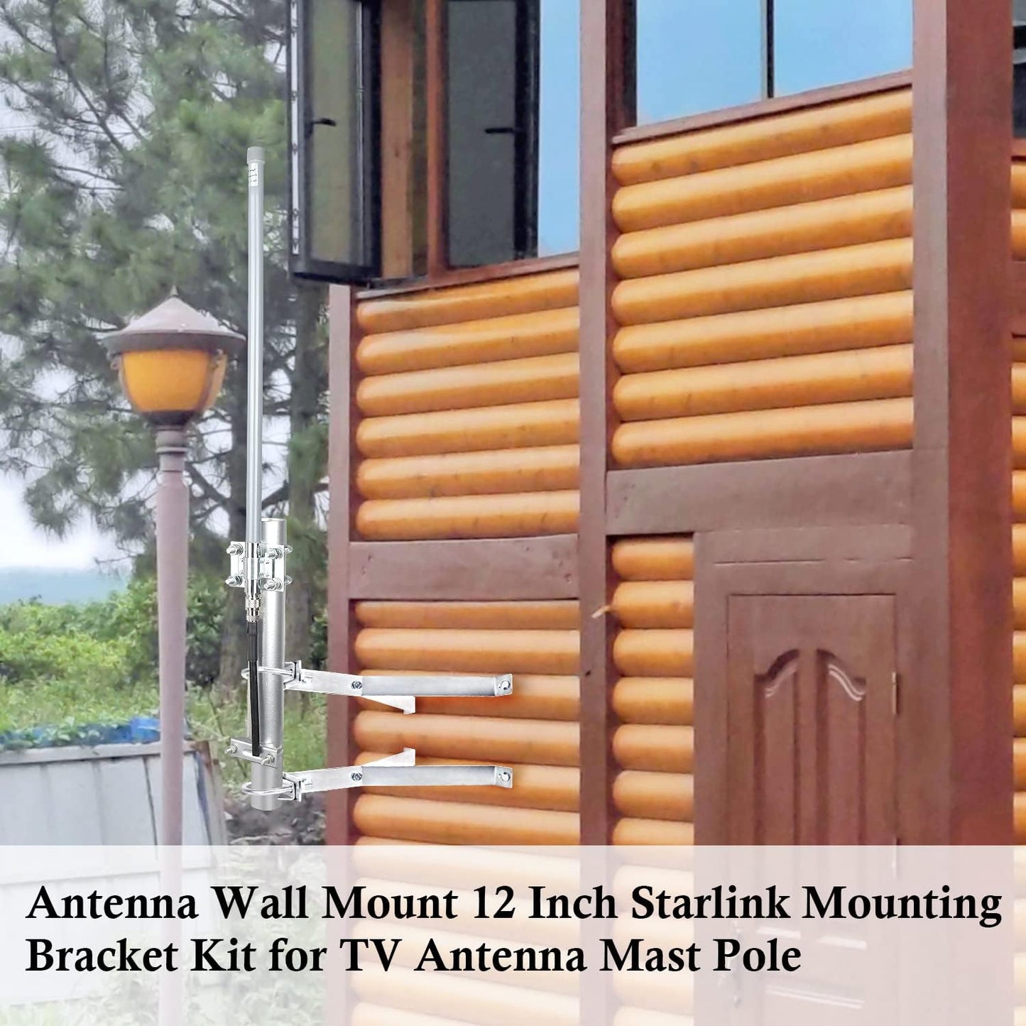XRDS -RF 12 Inch (2-Leg 2-Leg) XRDS-RF Antenna Wall Mount Heavy-Duty Stand Off Wall Mast Mount Windproof Antenna