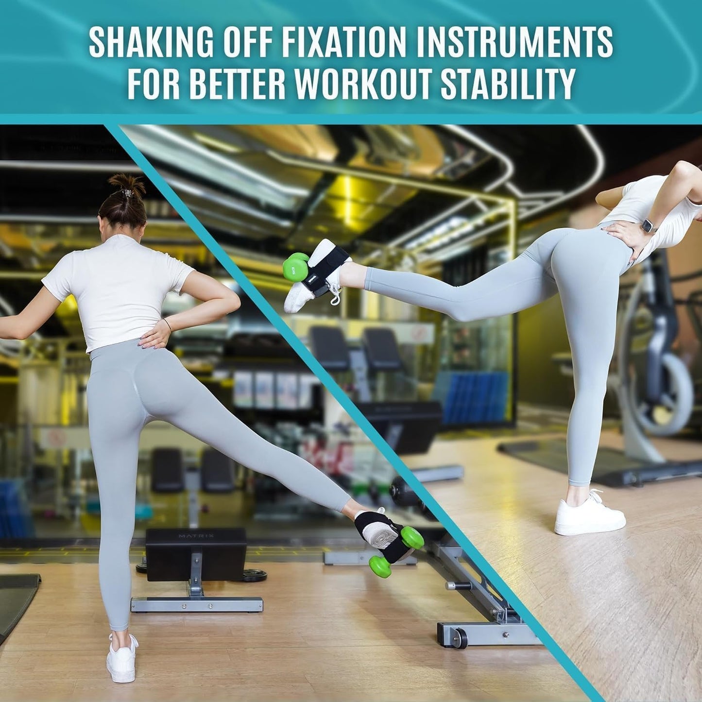 Dumbbell Foot Attachment for Leg Workout, Dumbbell Attachment Straps, Tibialis Trainer, Ankle Straps for Dumbbells, Dumbbells Foot Strap for Weight Lifting,Shin Splint,Hamstring Curls,Leg extensions