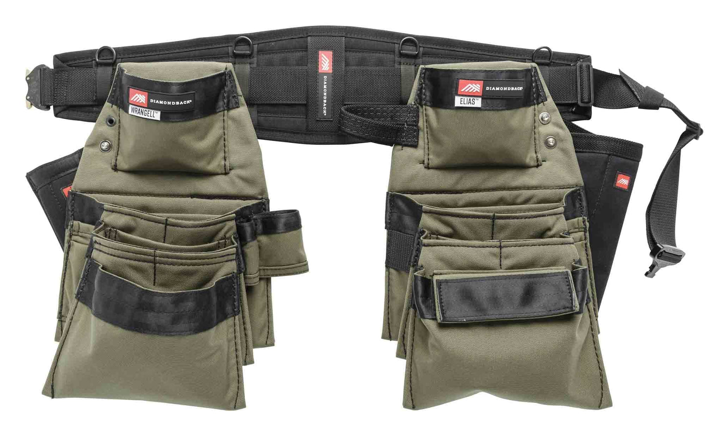 Diamondback Denali 2.0 Tool Belt System - Includes 6″ Diamondback Belt, Hammer & Flat Bar Holsters - Perfect for Carpenters, Framers & Remodelers - Versatile Tool Belts for Men & Women