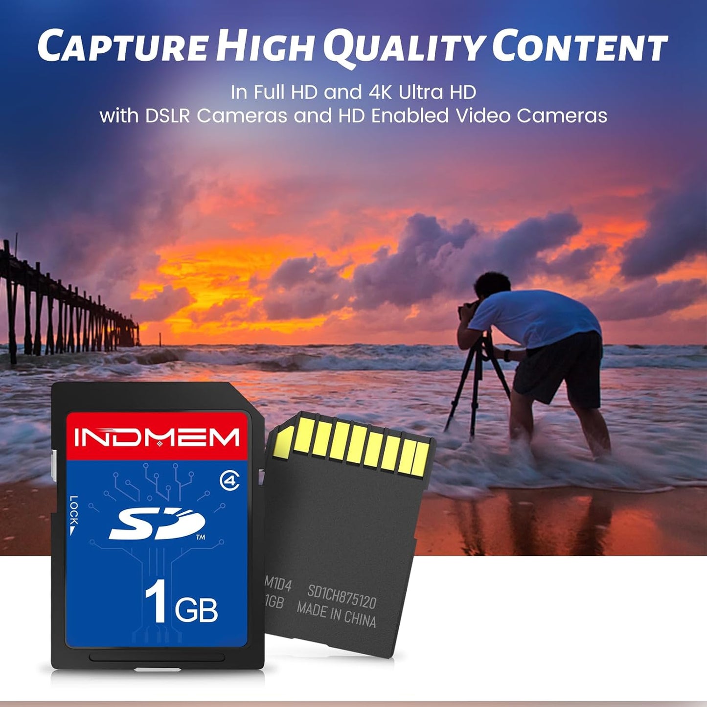 elecacc 1GB, 5 Pack 4 MLC SD Card SD Card Class Flash Memory Card Stanard Secure Digital Cards Camera Cards