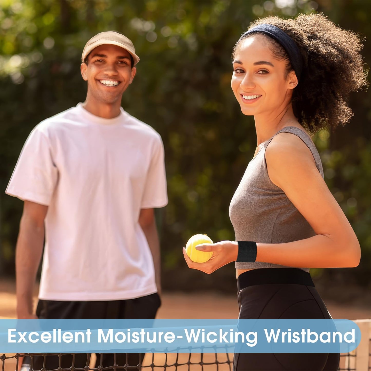PEASUG 8 Pcs Sports Wrist Sweat Bands for Men & Women，Absorbent Wrist Sweatbands Tennis Wristbands, Elastic Wrist Bands for Sweat for Basketball Tennis Football Gym Running Working Out, Black