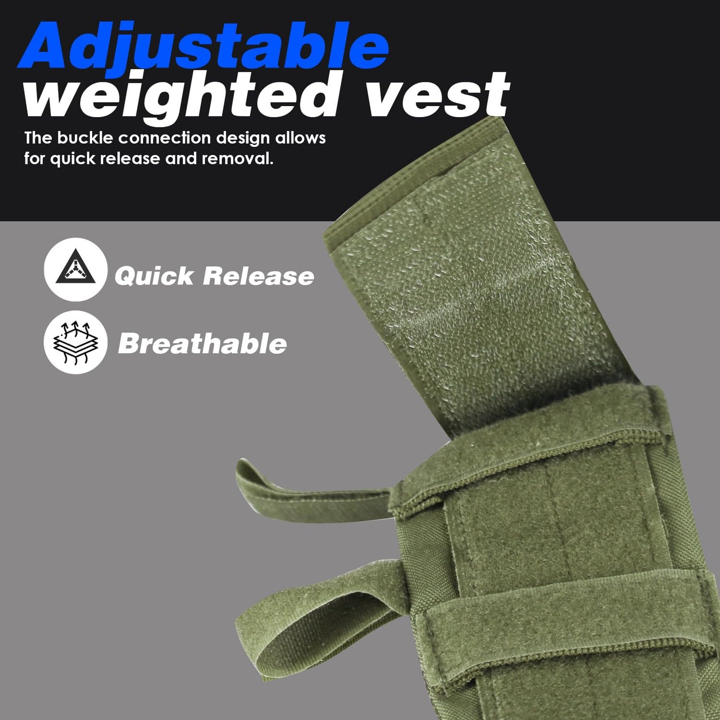 Miramrax Weighted Vest for Men and Women Weight Vests Adjustable Strength and Endurance Training Fitness Workouts Tactical Running Gym (Green)