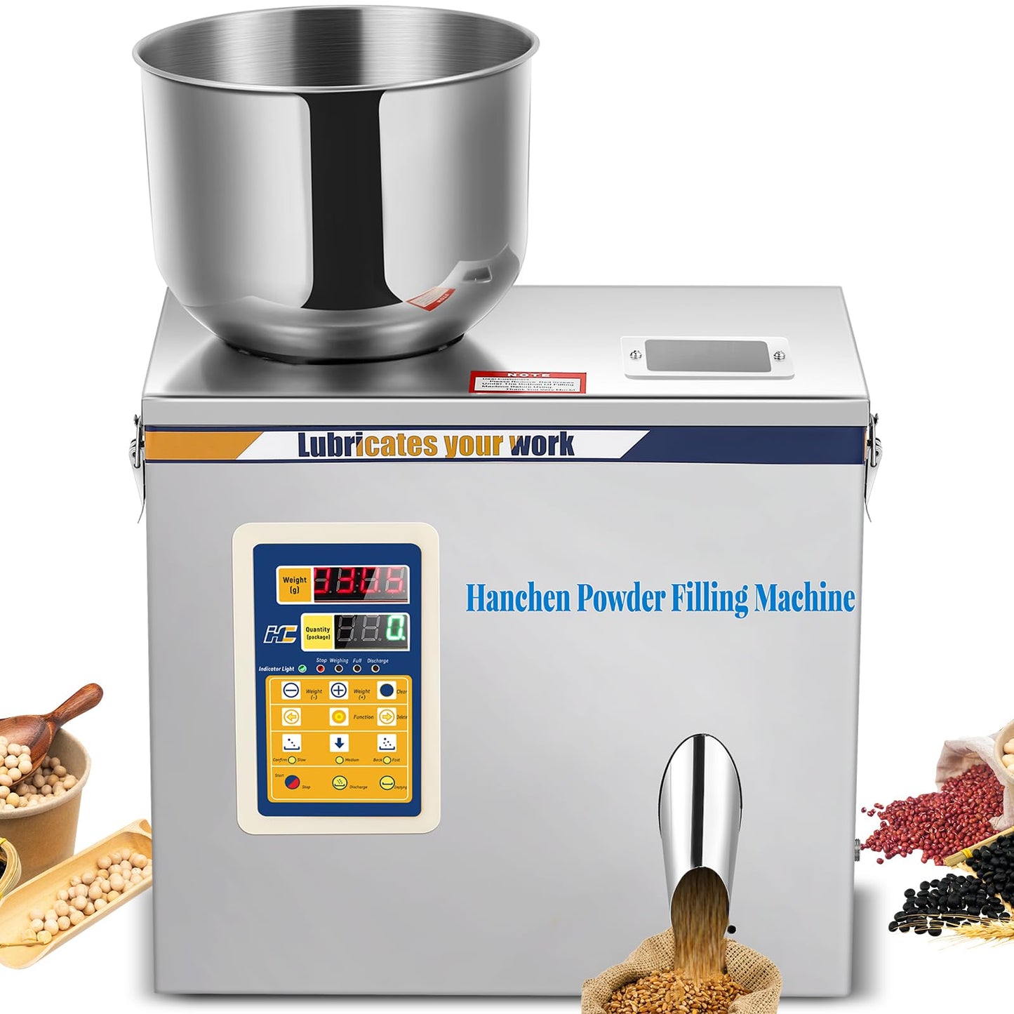 Smart Digital Powder Filling Machine & Particle Granule Dispenser - Hands-Free Infrared/Foot Pedal Control, Precise Measuring for Home & Small Workshops - Boost Efficiency with LED Display Panel