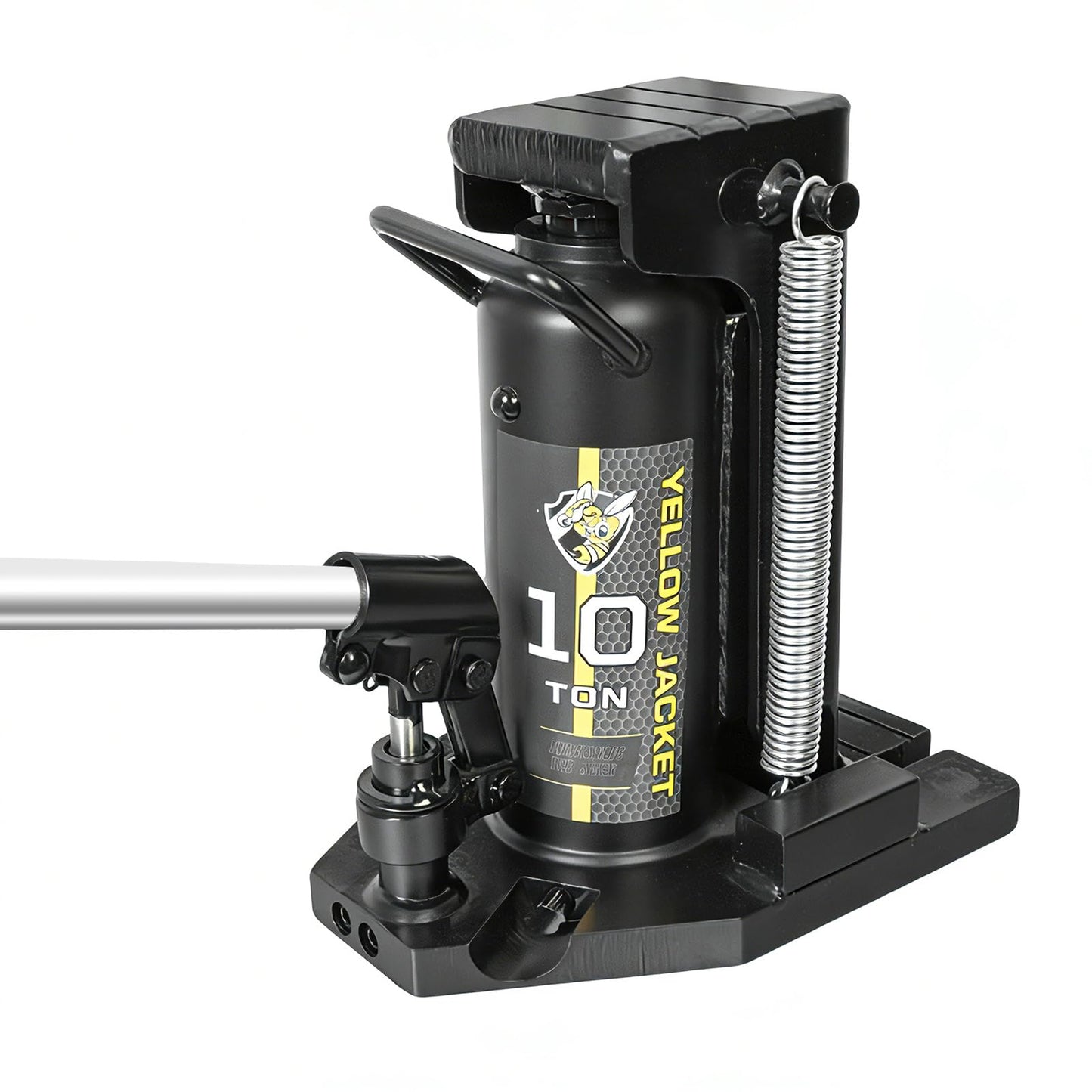 YELLOW JACKET Toe Jack, 10 Ton Saddle/5 Ton Claw 2-in-1 Low Profile Lift Jack, Heavy Duty Hydraulic Claw Jack for Automotive, Machinery, Construction, Farm, Garage