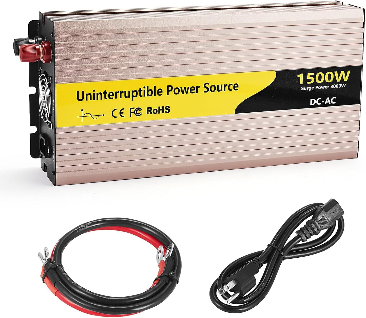 1500W Sump Pump Battery Backup System with LCD, Pure Sine Wave, Auto-Switch to Inverter for Continuous Sump Pump Operation, for Emergency and Power Failures Use