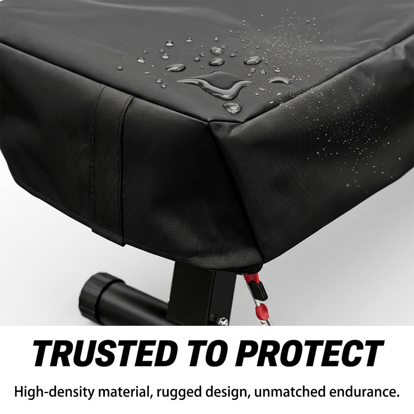 Weight Bench Cover 50" – Waterproof 190T Silver-Coated Polyester Taffeta Workout Bench Cover with Drawstring, Exercise Equipment Protective Cover for Indoor Outdoor Use