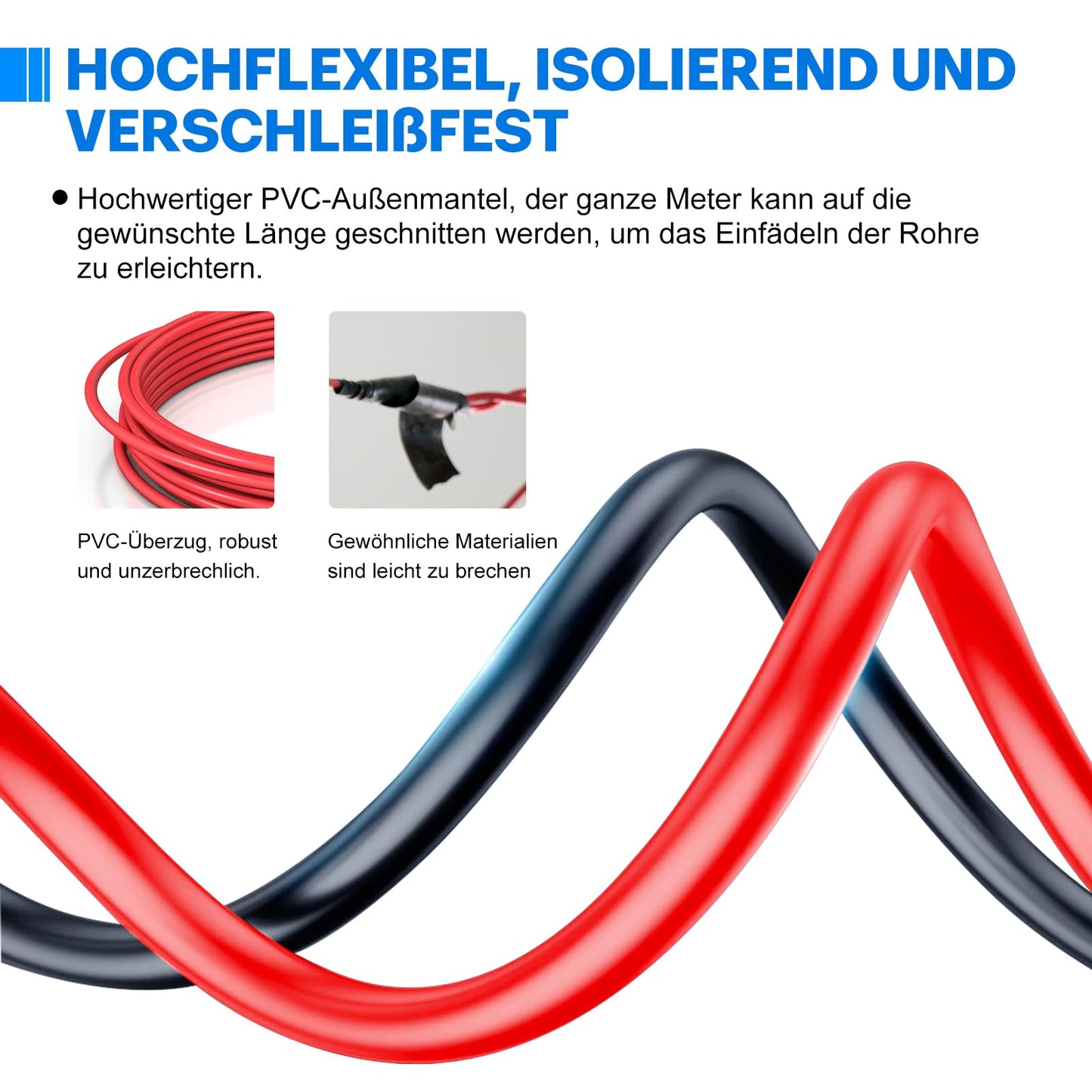 4 AWG Electrical Wire -HULUWA 4 Gauge UL1015 Wire,66Ft Length(33Ft Black and 33Ft Red),Tinned Copper Wire,Suitable for Solar Systems,Household Appliances,Vehicles,Electronic Devices etc