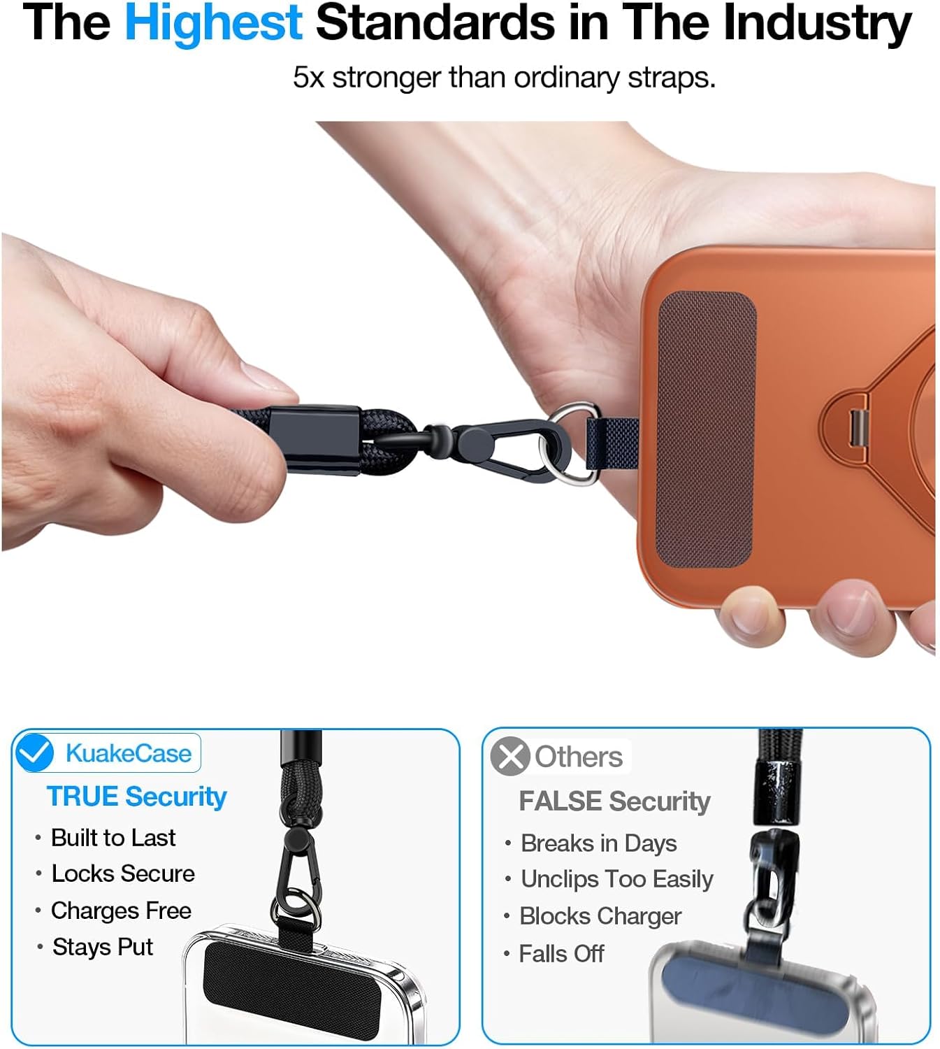 2 Phone Lanyard, Phone Wrist Strap for Cellphone Case, Adjustable Anti Theft Cell Phone Strap with Tether Tabs for All