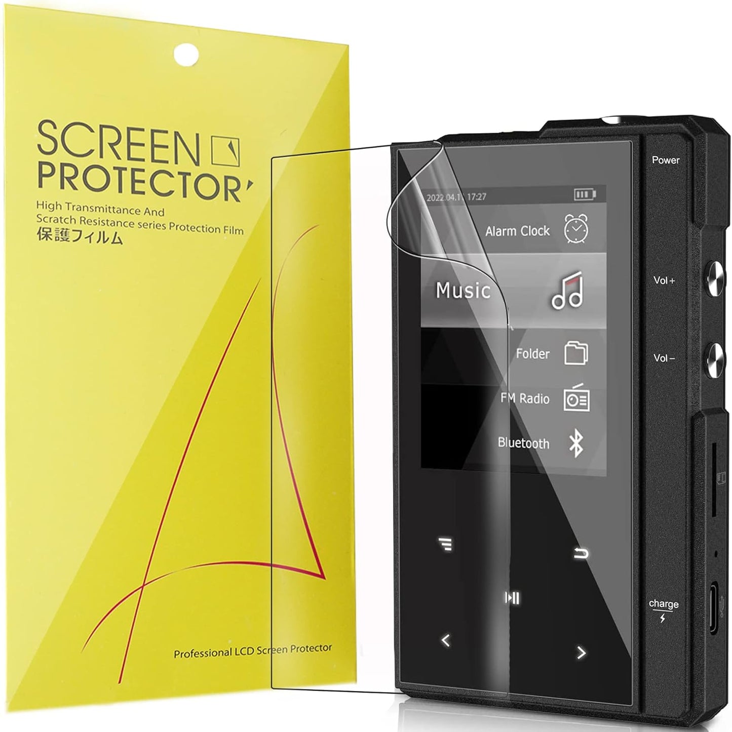 Lamshaw 6 Pack Z6 MP3 Screen Protector, TPU Clear Film Compatible for Phinistec Player