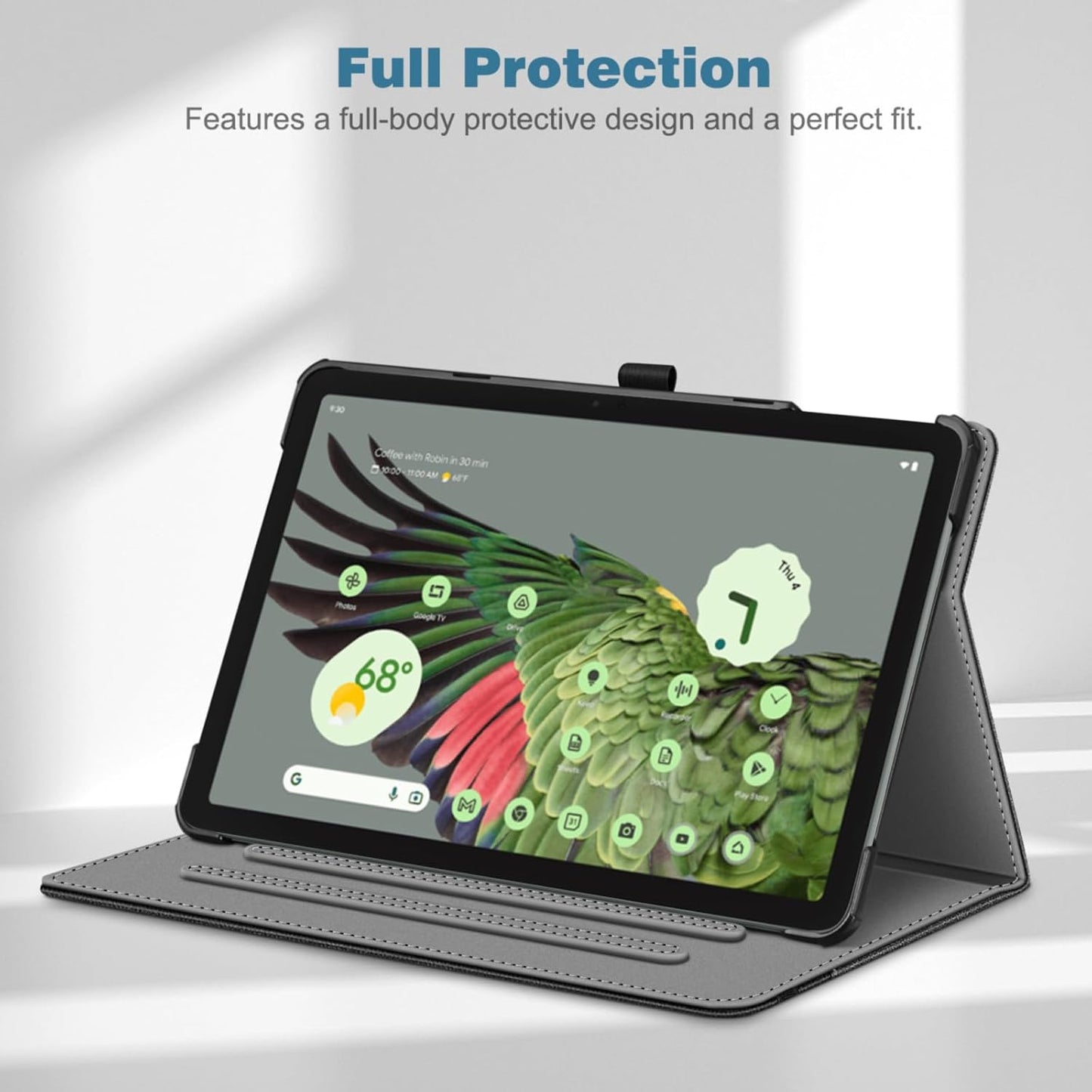 FINTIE 11 Inch 2023 Case for Google Pixel Tablet Release, Multi-Angle Viewing Protective Stand Cover with Pocket