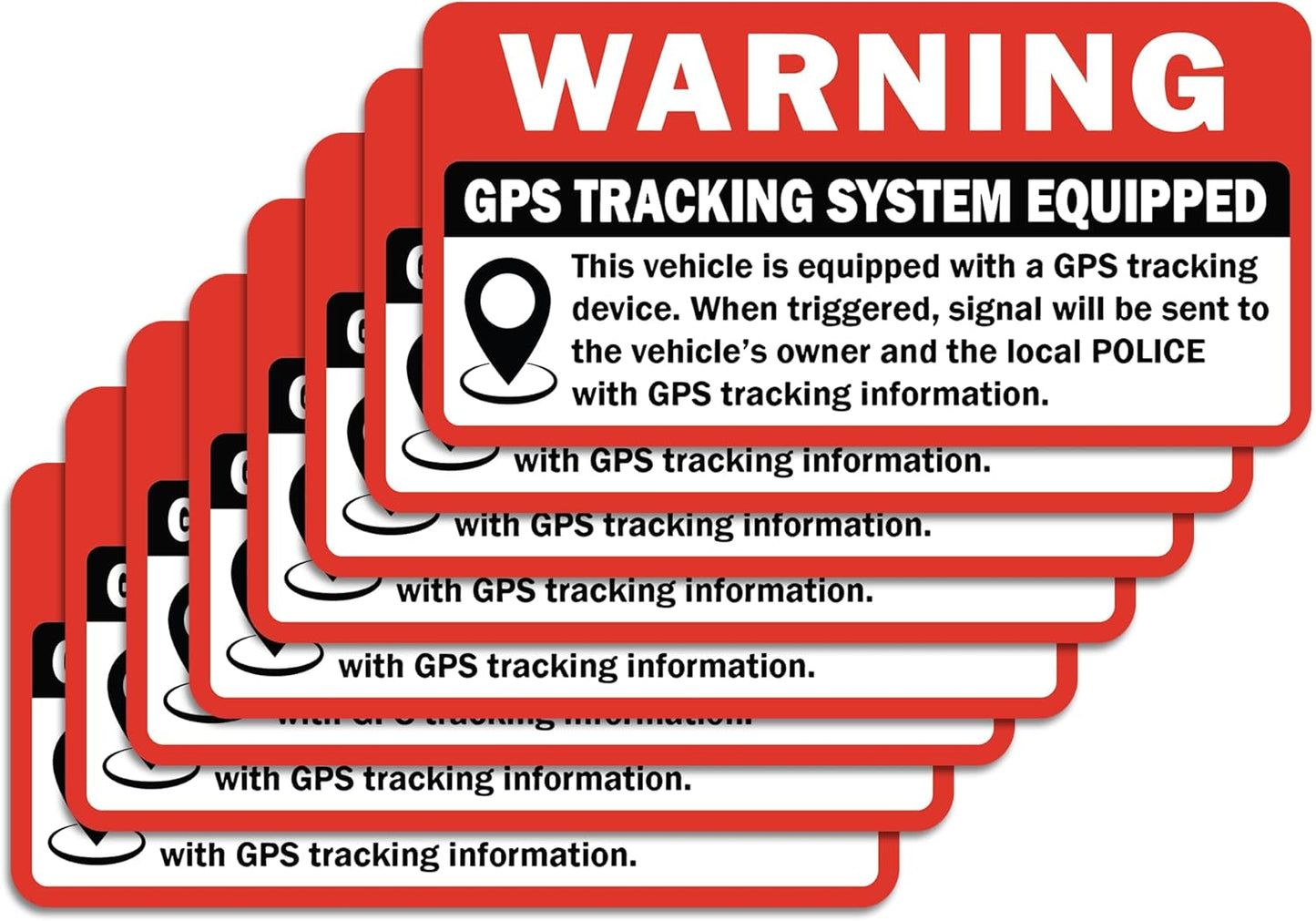 Sticky Expressions (8 3" 1.5" GPS Tracking Sticker For Car Pcs), Size by - Strong Adhesive, Durable, Waterproof, UV