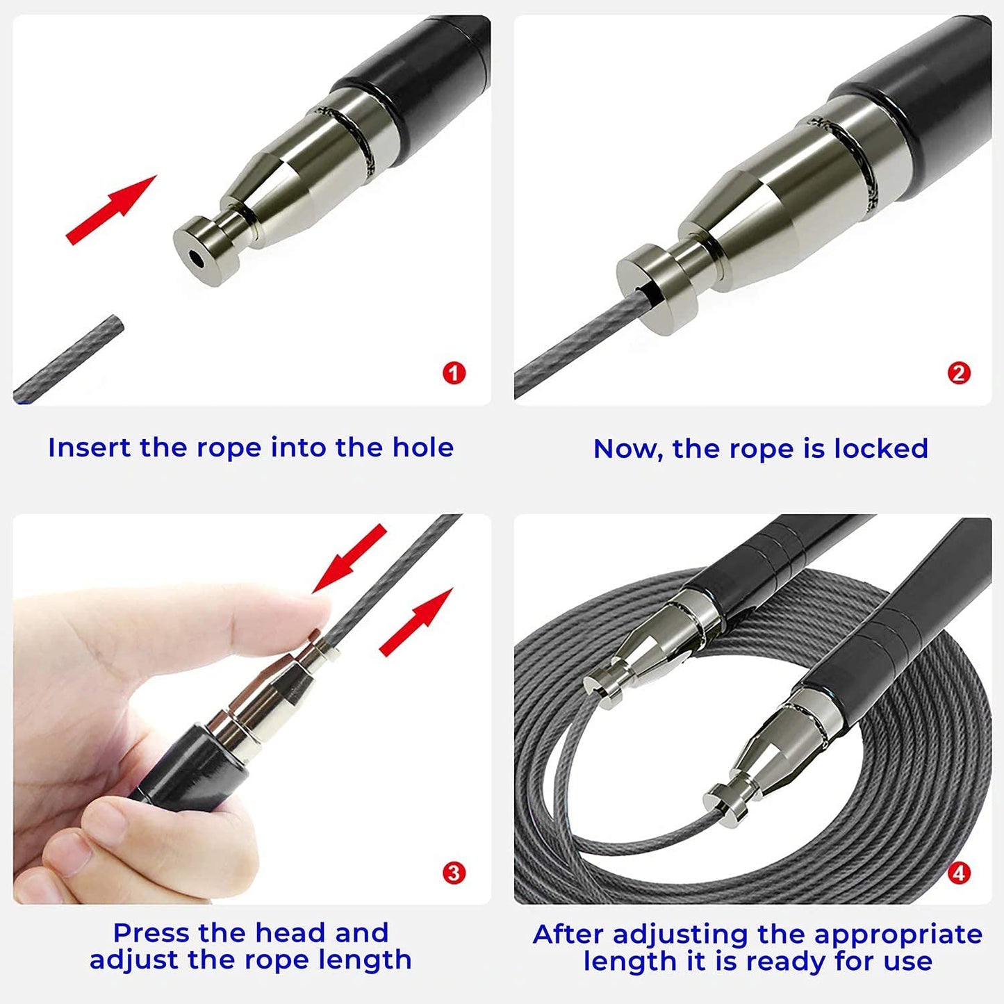 PrimaFIT Jump Rope Pro Speed Skipping Rope Adjustable Adult Jumping Rope Weighted Aluminium Handles for Double Dutch Boxing Workout Crossfit Exercise Fitness Spare Cable Weights Protectors Carry Bag