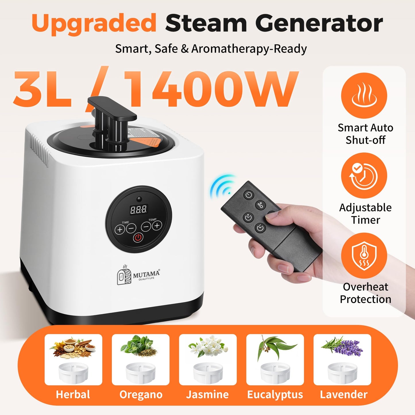 Sauna Box, 3L Portable Steam Sauna Tent for Home & Indoor Use, 1400w Personal Sauna Pod, Remote Control, Folding Chair, 15 Levels, 99-Min Timer,32" x 32" x 71"