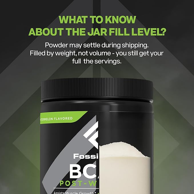 Fossil Fuel BCAA Sugar-Free Post-Workout Powder with BCAA?™s, Glutamine, Vitamin B6 After Workout, Amino Acids for Muscle Recovery, Endurance and Hydration, Honeydew Watermelon (30 Servings)