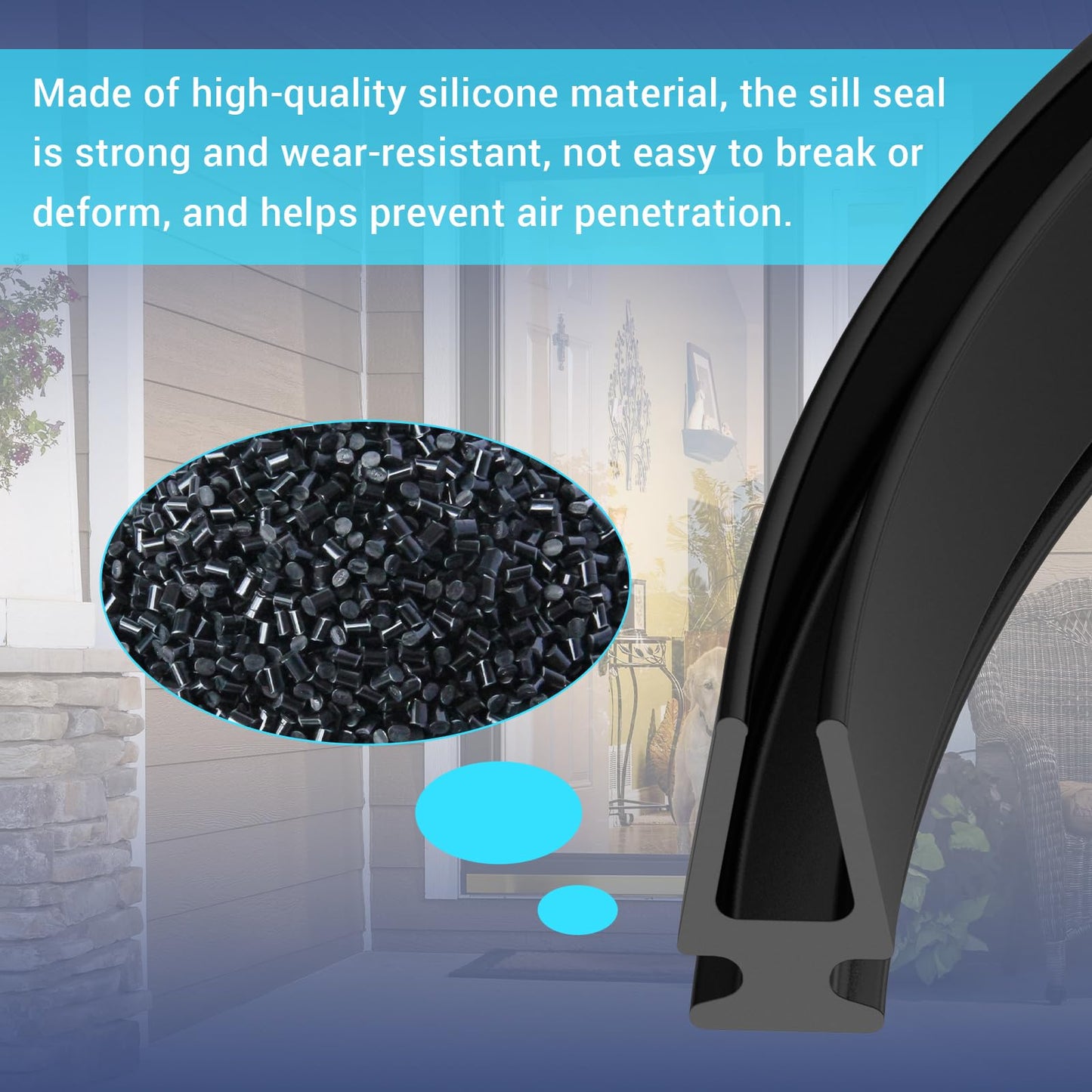 Storm Door Sweep Replacement for Larson Storm Door Expander Sweep, CH9030501 Sweep for Vinyl and Metal Door Sweep Assembly - Style 2