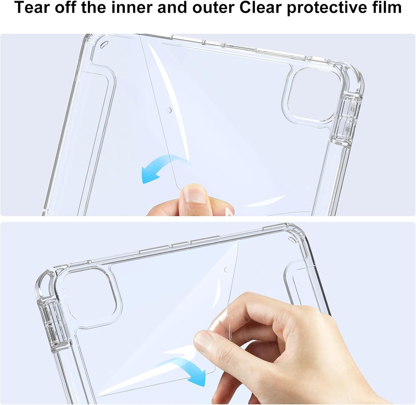 aoub 11 inch 4th/3rd 2022/2021, 11" 2nd 1st 2020 2018 Crystal Case for iPad Pro Generation Hard Clear Back with Pencil