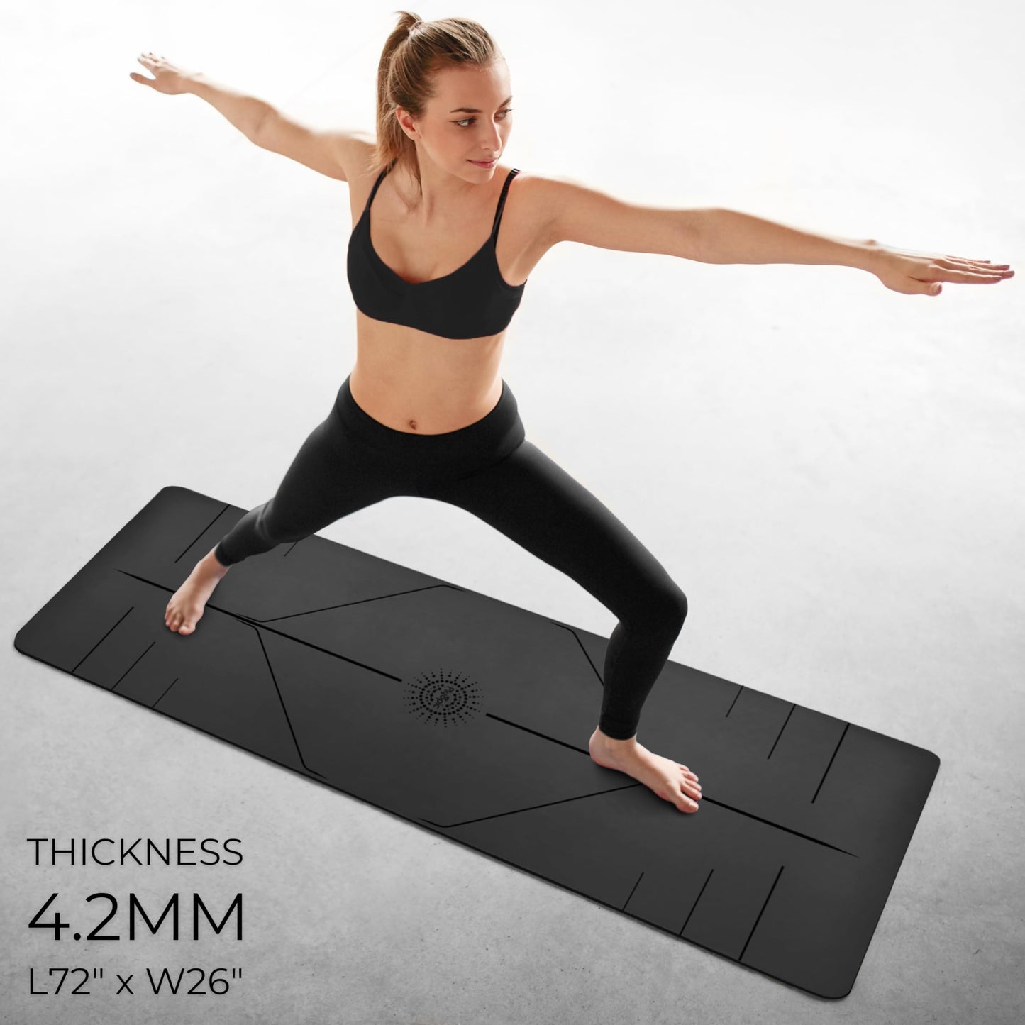 Plyopic. Ultra-Grip Pro Yoga Mat – EXTREME Non-Slip Performance - Dry & Wet Grip - Alignment Lines - Comfortable & Sweat Resistant - For Yoga, Pilates, Exercise, Workout, Bikram & Hot Yoga