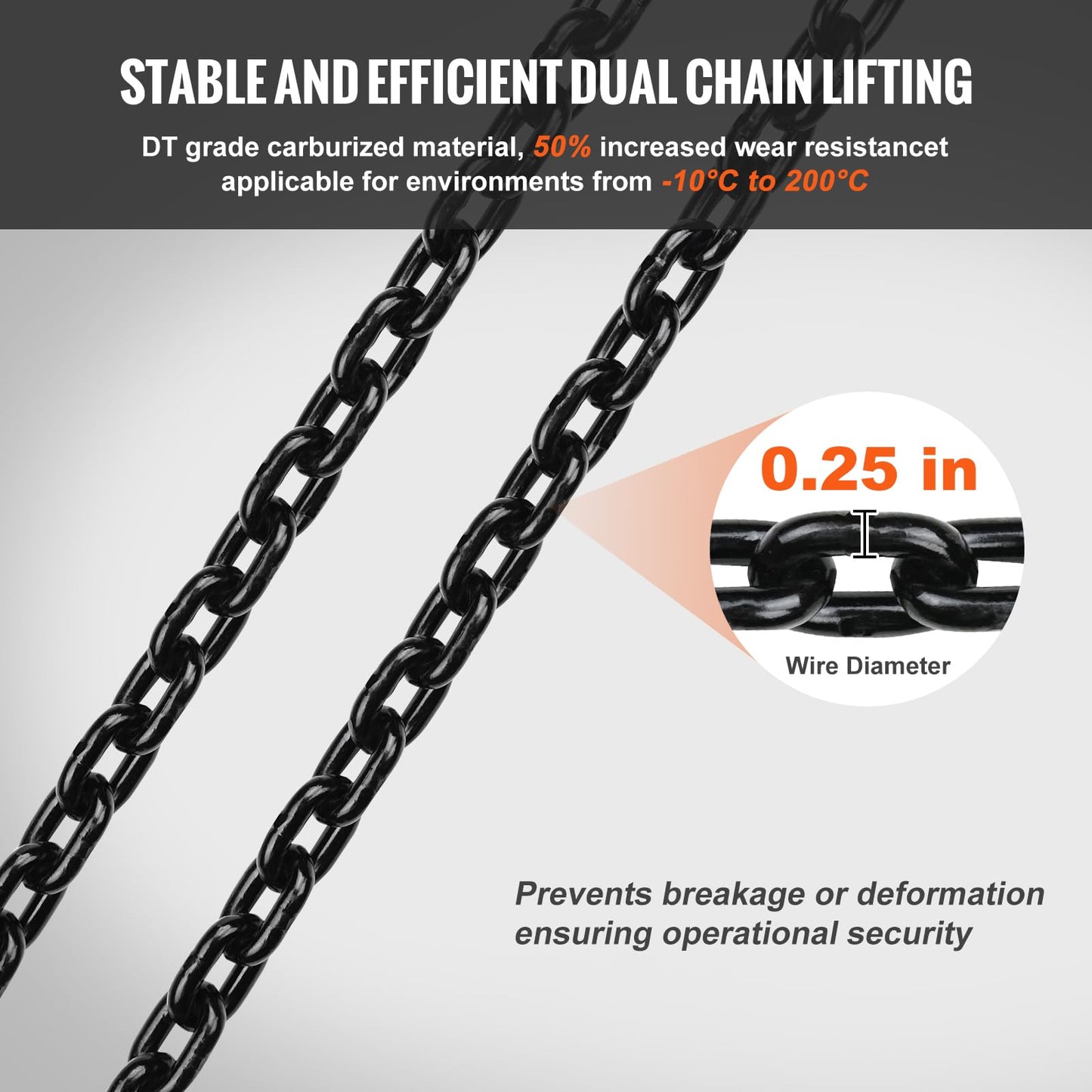 VEVOR Electric Chain Hoist, 2200 lbs Load Capacity, 10 ft Lifting Height, 120V Single Phase Overhead Crane with Chain, 10 ft Wired Remote Control for Garage, Shop, Hotel, and Home