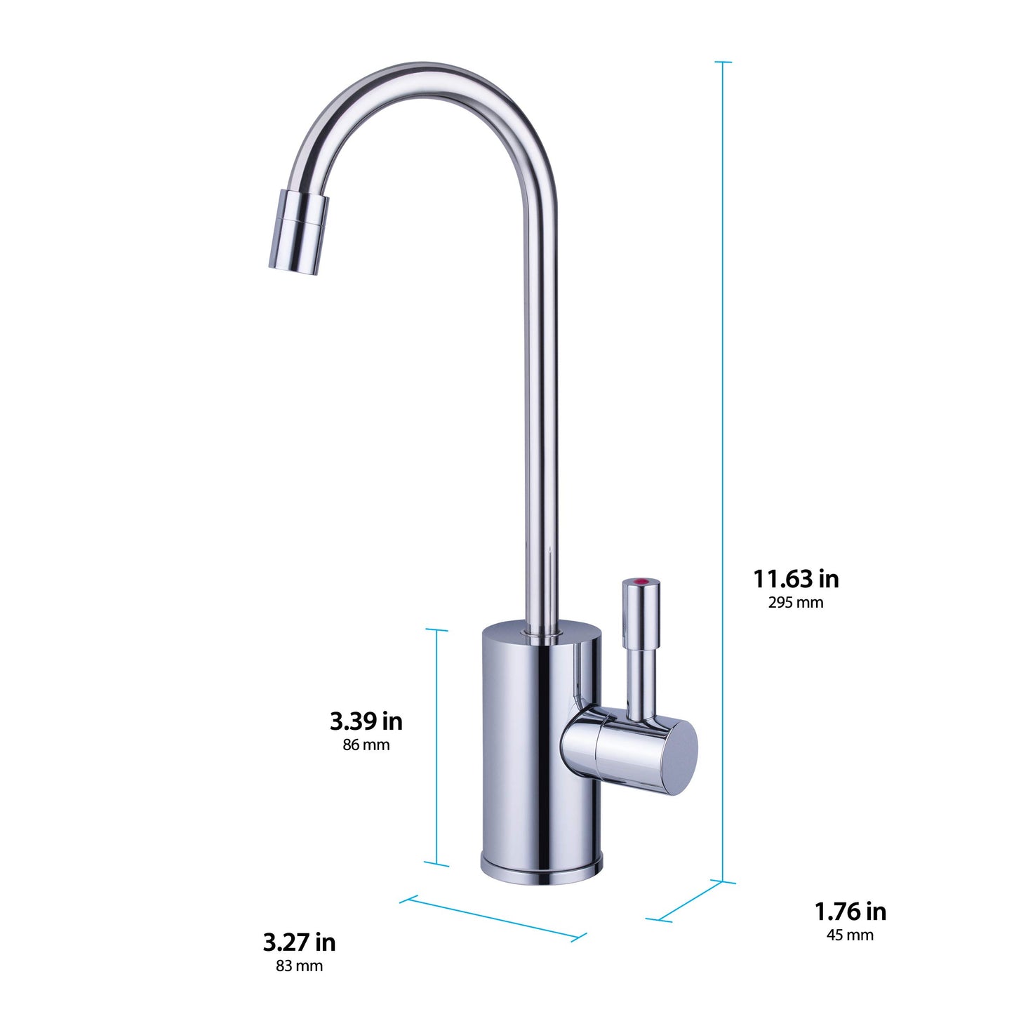 American Standard ASH-210 Hot Water Dispenser, Includes Polished Chrome Single Handle Faucet 1300 Watts, 110v