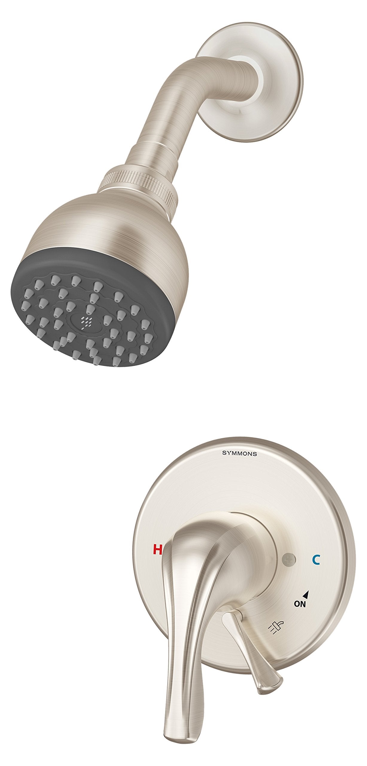 Symmons S-9602-PLR-TRM-STN Origins 1-Handle Tub & Shower Faucet Trim, Satin Nickel