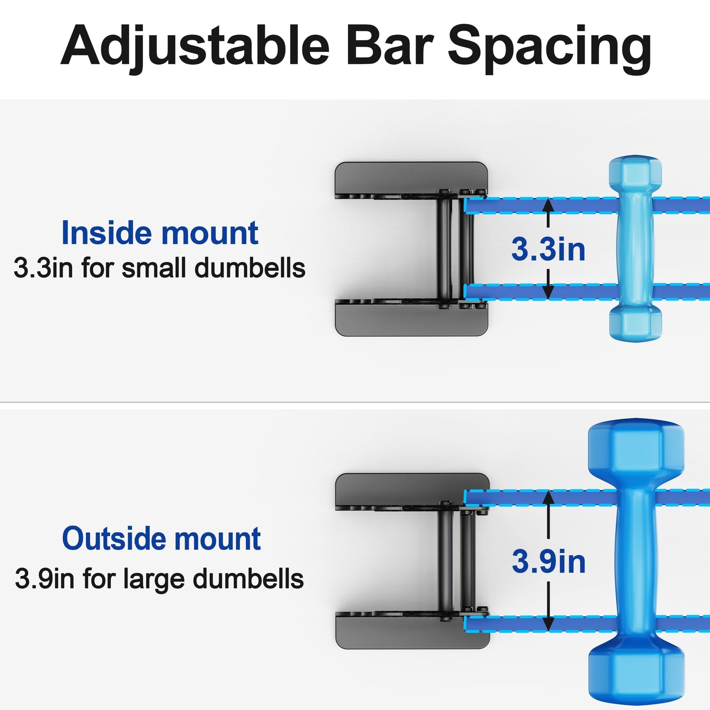 5-Tier Dumbbell Rack Stand for Home Gym: Rack Only Holder for Dumbbells, Free Weights, 500LB Capacity Heavy-Duty Compact Storage Organizer