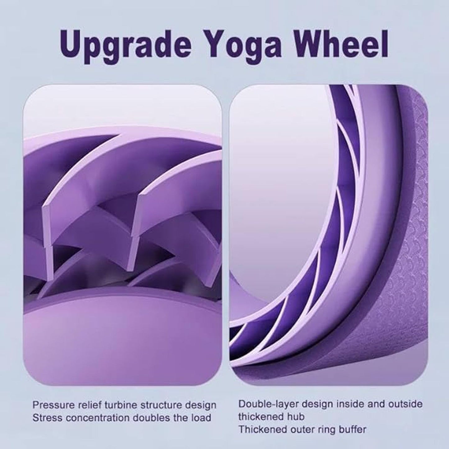 Curve magic wheel：Fit Prop Foam Padded Back Stretcher Wheel with Center Spine Cradle，Yoga Wheel for Improving Yoga Poses, Backbends Balance Stretching PainEssential high-value fitness tool