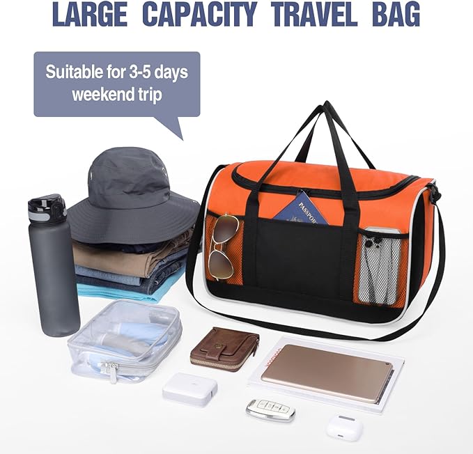 BuyAgain Duffle Bag, 17" Small Travel Carry On Sport Duffel Gym Bag.