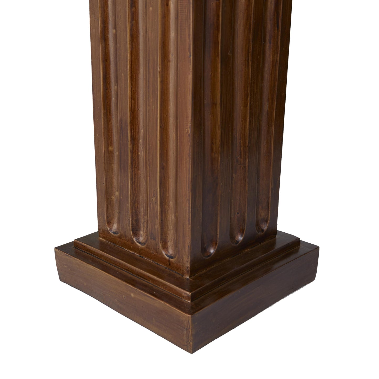 Deco 79 Polystone Horse Pedestal Table, 8" x 9" x 25", Brown
