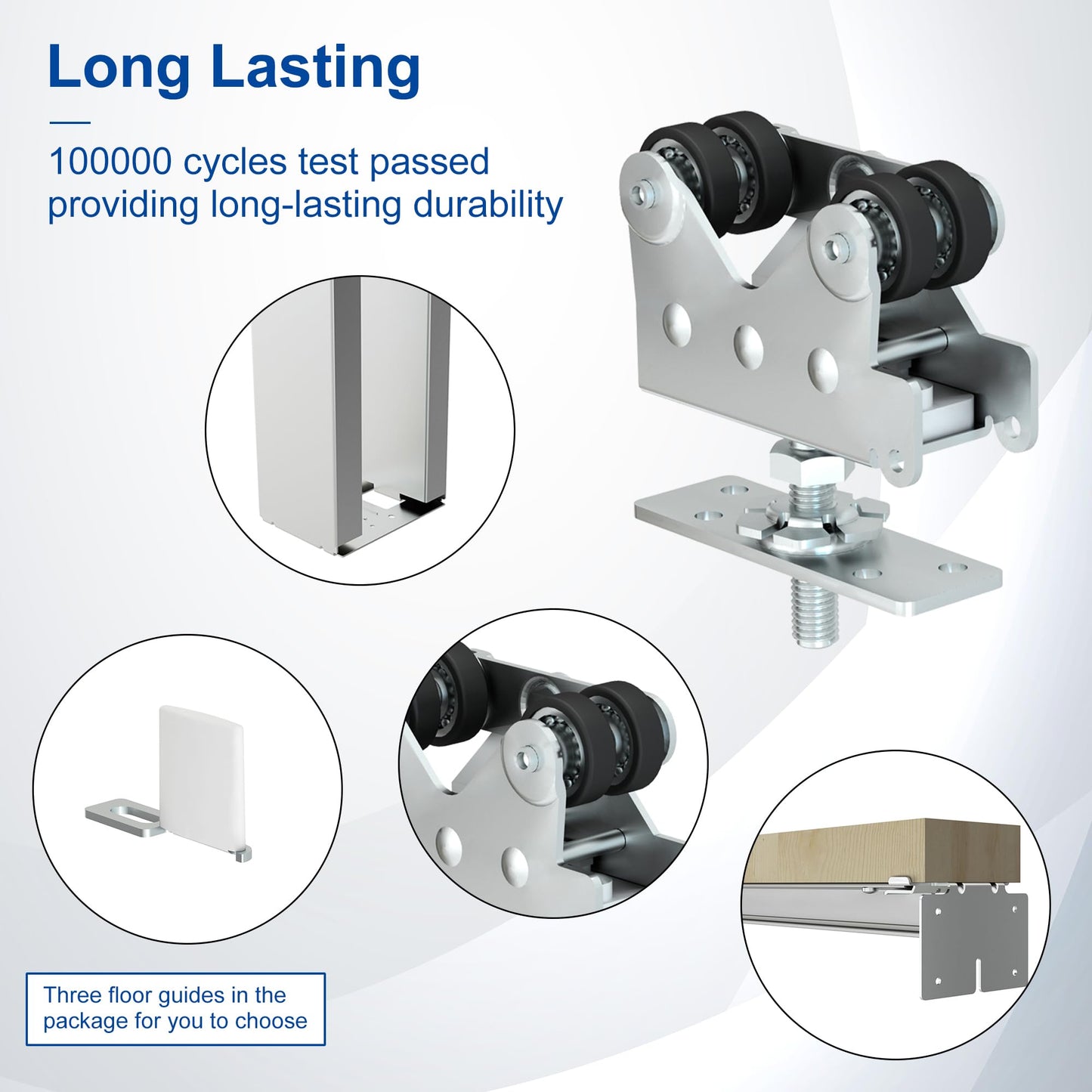 JUBEST 400LBS Pocket Door Frame Kit, Commercial Grade, for 2x6 Stud Wall, Heavy-Duty Hidden Door Kit for 24" to 36"x80" Door, Easy to Install, Durable and Strongly