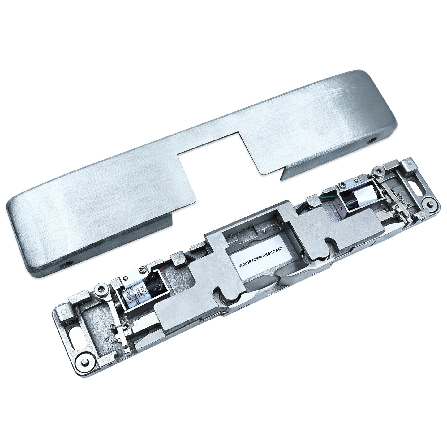 9600 Electric Door Strike – Windstorm Resistant Surface Mounted Lock, Satin Stainless Steel, 12/24VDC, Compatible with HES 9600, 9600-630
