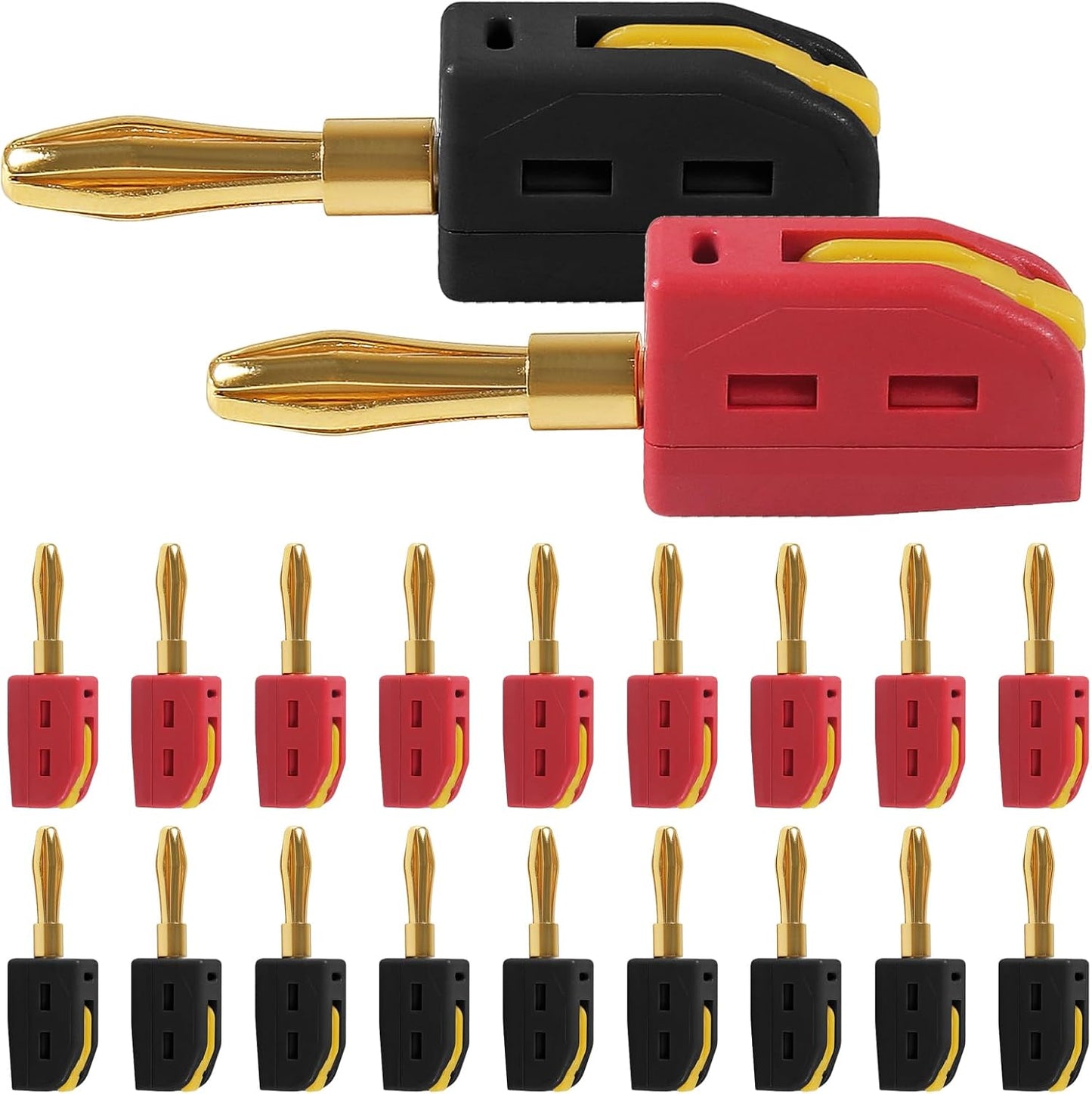 20Pcs 4mm 32A 250V, Banana Plug Quick Connect Speaker Wire Connectors Insulated Banana Sockets for Home Theater Audio