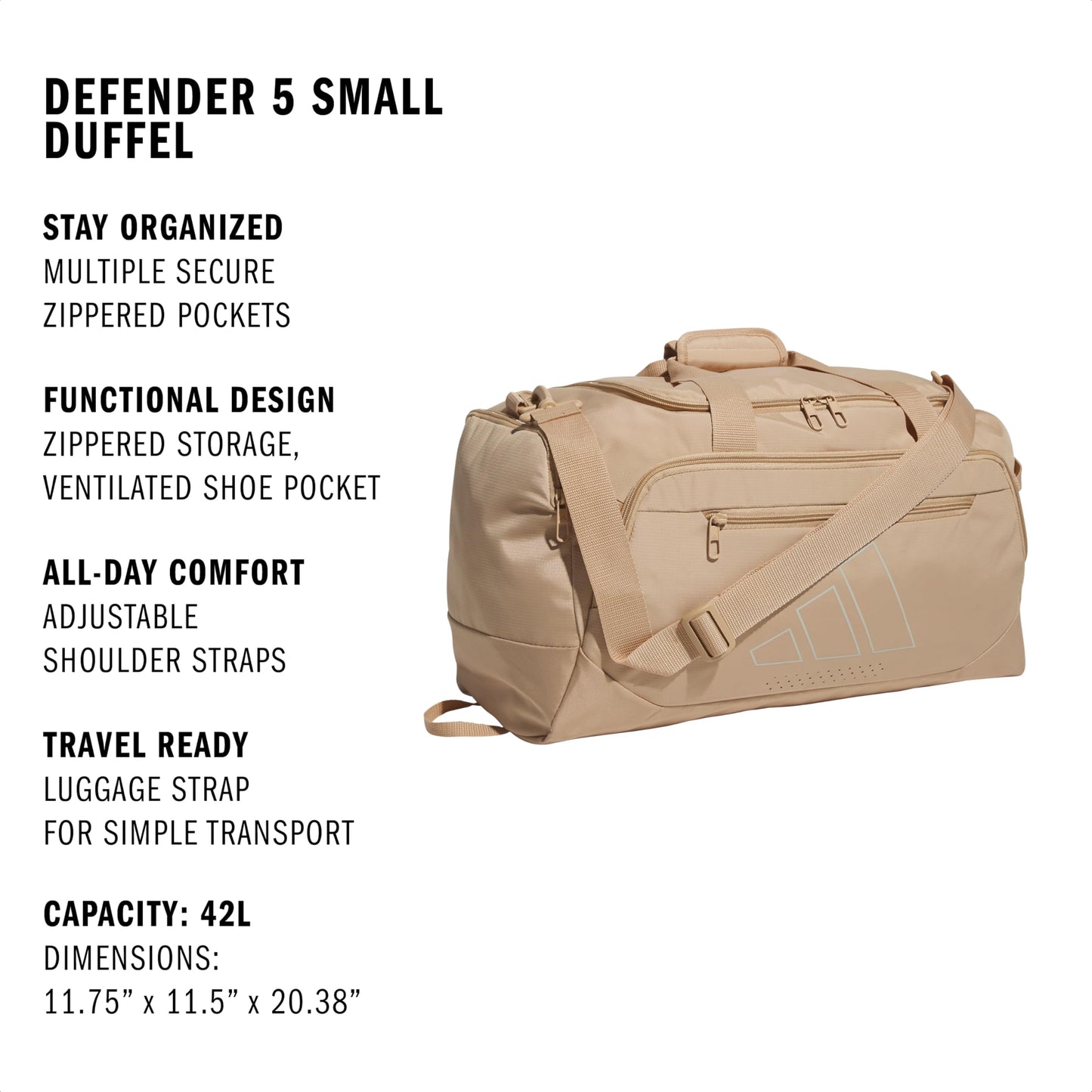 adidas Defender 5 Duffel Bag – Premium Duffle for Sports, Gym & Travel