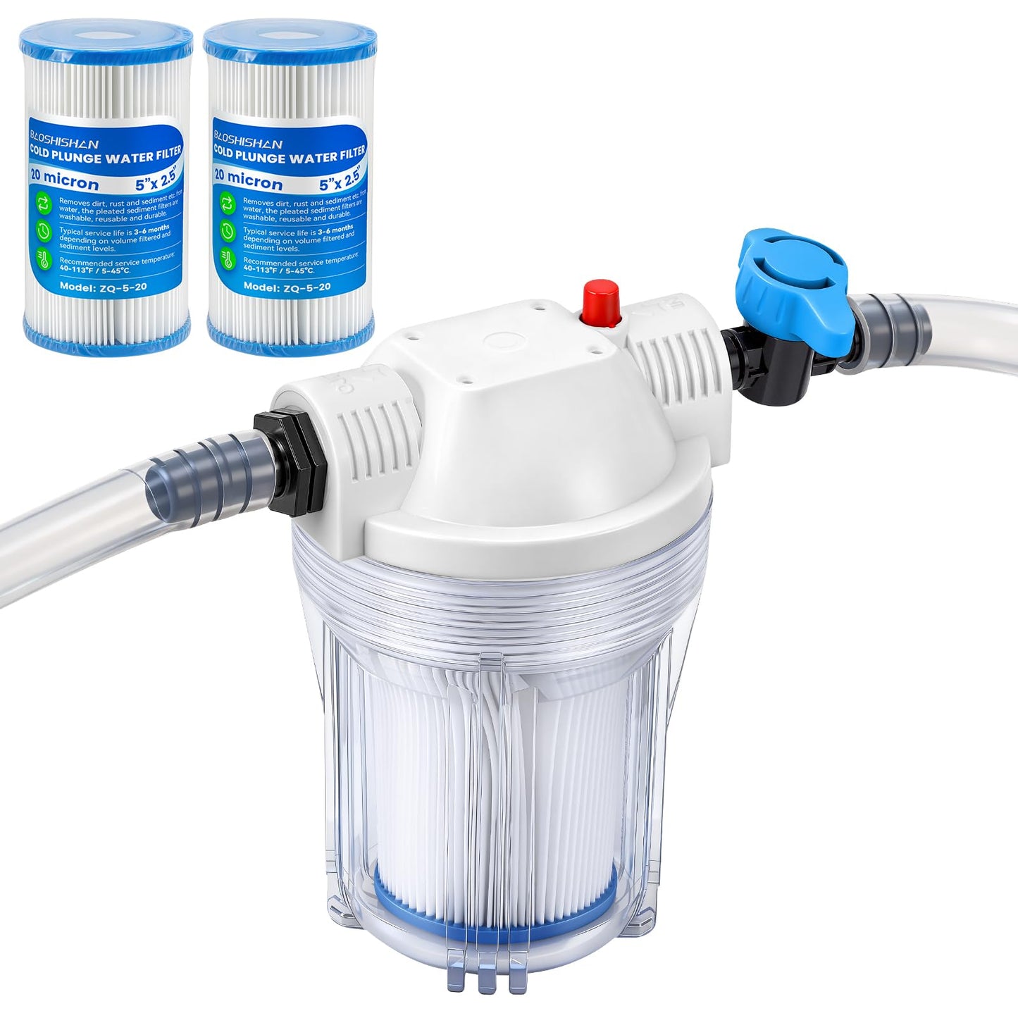 BAOSHISHAN Cold Plunge Water Filter Kit for Ice Bath Tub & Chiller Systems