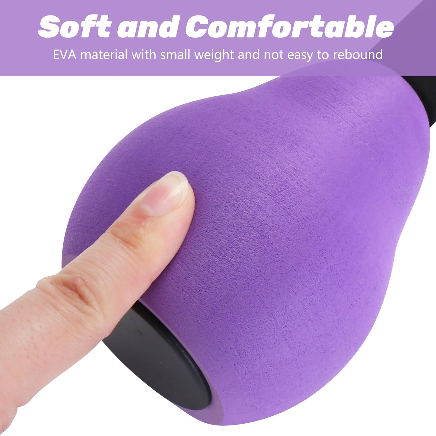 Aquatic Dumbells,2Pcs Foam Water Weights Aerobic Exercise Fitness Equipment Dumbbells,Pool Resistance Swimming Training for Adults/Kids/Men/Women Weight Loss,Beginner Swimming Training, Purple