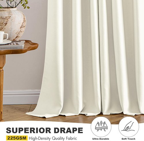 MIULEE Blackout Curtains - Thermal Insulated Room Darkening Drapes | 45-Inch Grommet Panels, Noise Reduction